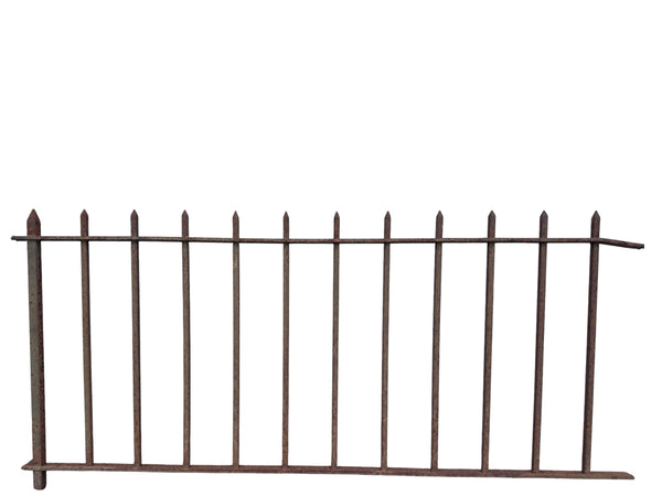 24 Ft of Antique Wrought Iron Spear Top Fencing GA21045