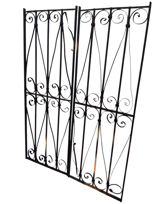 Pair of Antique Wrought Iron 56" Tall Gates GA20640