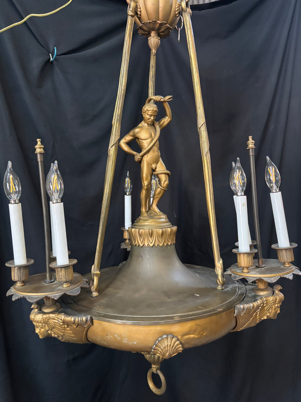 Brass Coated 9-Light Chandelier GA21270