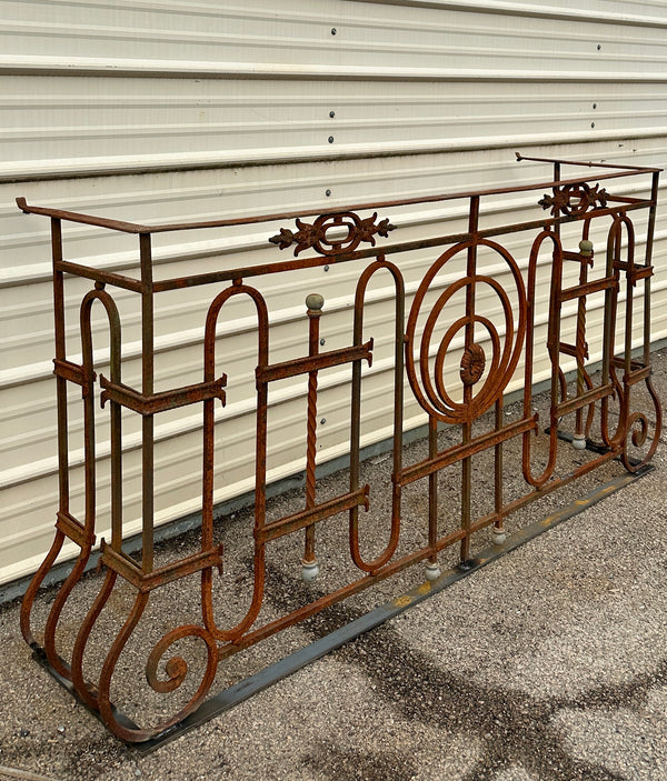 Antique Iron Three-Sided Balcony Railing GA20549