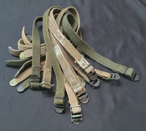 Set Of 10 WWII M1941 Bed Roll Equipment Straps GS01087