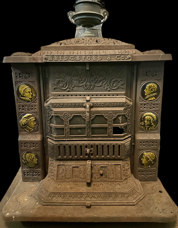 1890 Bridgeford & Co. No. 18 Orient Cast Iron Parlor Stove GA20381