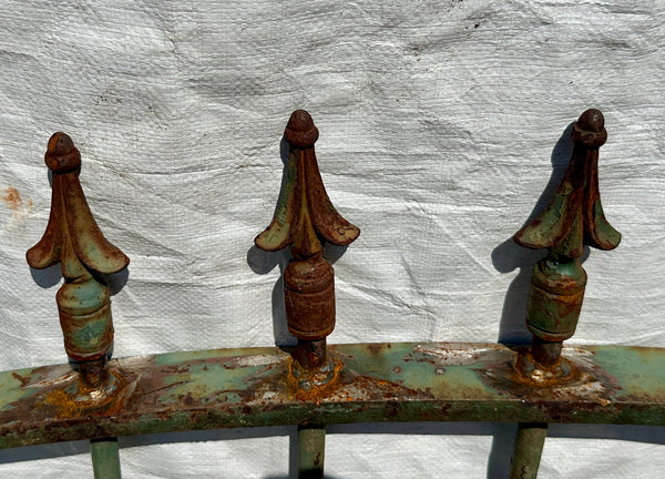 Restored Arch Top Wrought Iron Gates w/ Arrow Finials GA20323