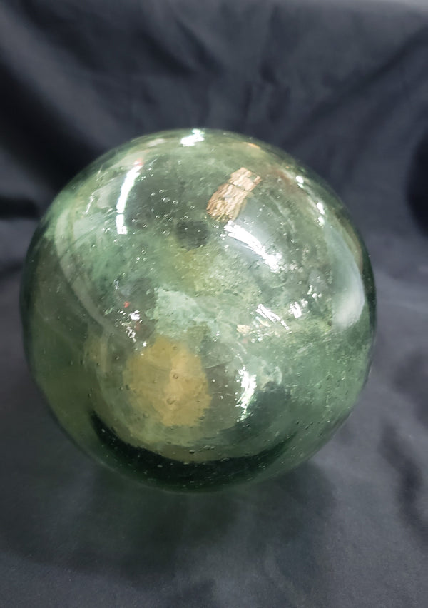 Vintage Hand Blown Torpedo Round Bottom Glass Bottle 10 1/4" x 4 1/2" GS00895