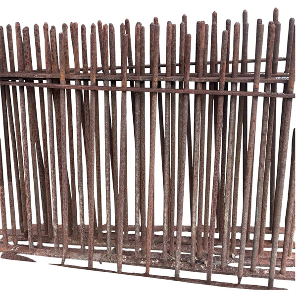 23ft of Antique Wrought Iron Picket Fencing GA21091