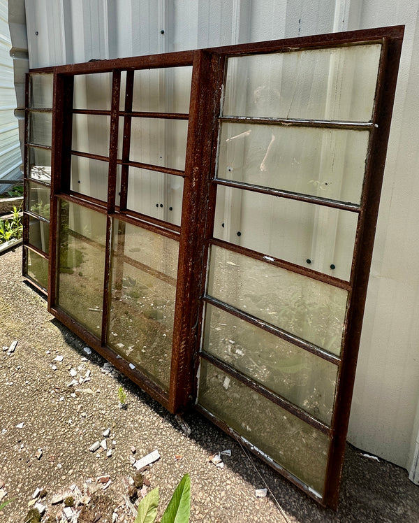 28-Pane Steel Frame Casement Window - 66 1/4"W x 46 1/4"T GA20287