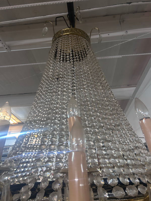 Brass and Crystal Ballroom Chandelier GS011024