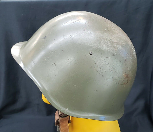 WWII Russian P-43 Steel Helmet With Leather Liner & Chin Strap
