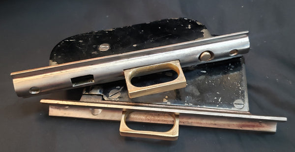 Restored Pocket Door Lock Set 5 1/2" x 3 1/2 GS01055