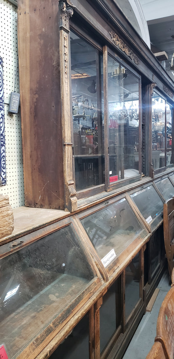 General Store Display Cabinet w/ Huge Storage 17 1/2' Long x 8 1/2' Tall GS00595