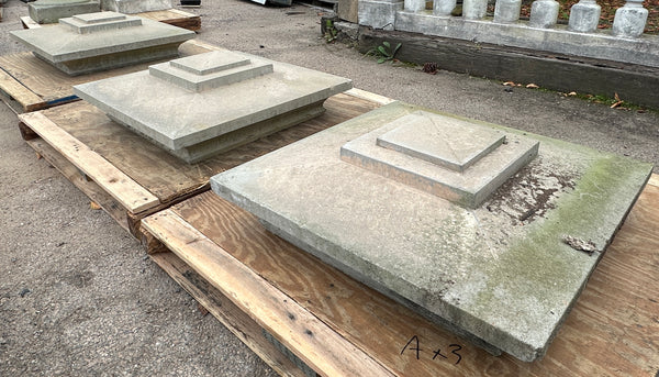 Arts & Craft Style Cast Concrete Column Tops GA20482