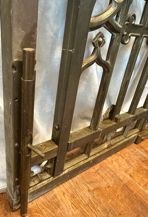 Gothic Solid Brass Church Altar Sanctuary Railing/Gate Pair GA20550