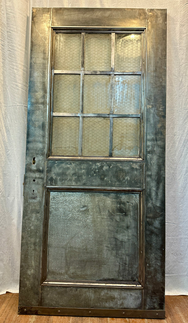 W.F. Overly & Sons 9-Pane 1-Panel Galvanized Steel Door GA20559