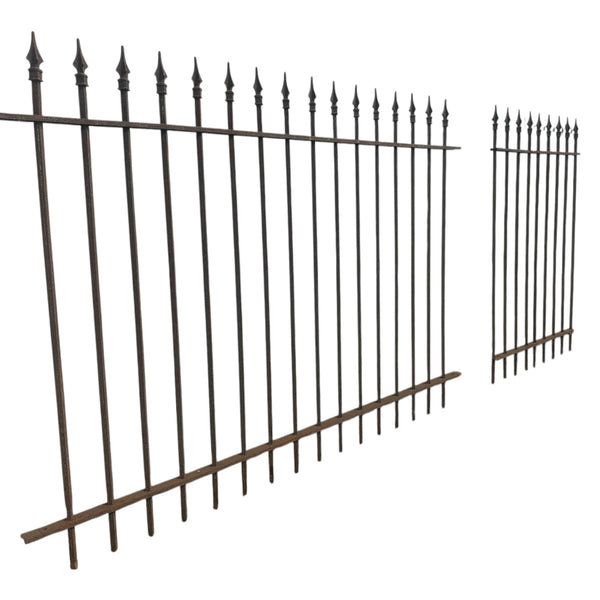 10 Ft of Antique Wrought Iron Fencing GA20873