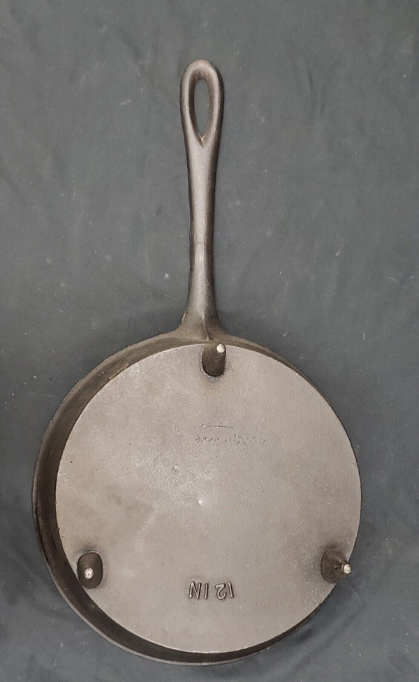Antique 12" Cast Iron Skillet with Feet