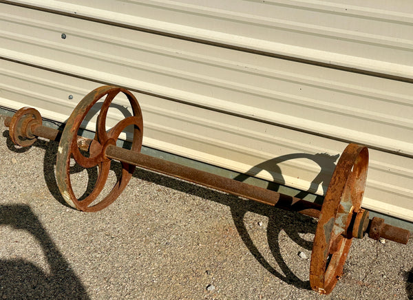 Pair of Industrial Salvage Pulley Wheels GA20915