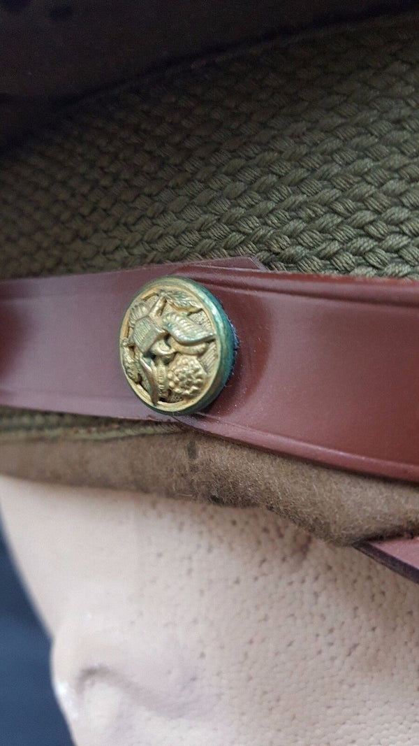 U.S. Pre WWII Officers Hat with Bronze Insignia
