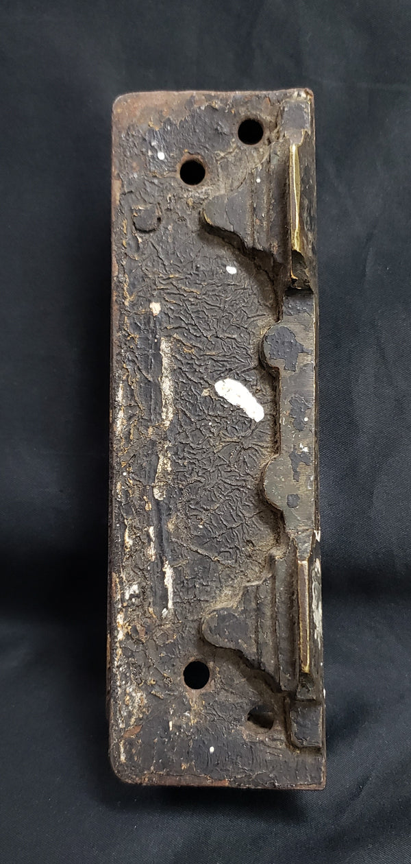 Art Deco Right or Left Cast Iron Rim Lock Keeper 6 3/4" x 2" x 1 1/2" GS00863