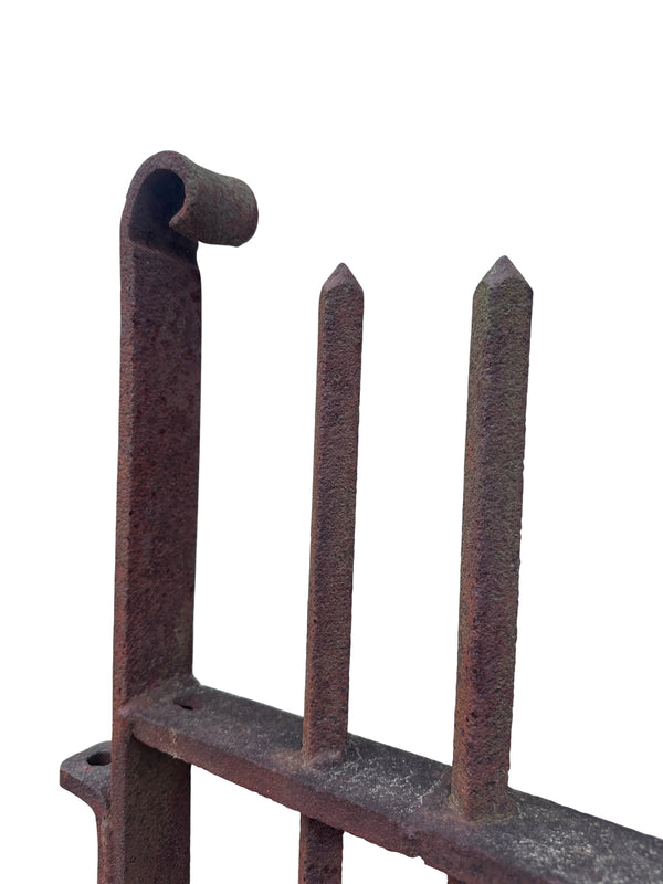 Antique Wrought Iron Entrance Gate w/ Latch - 43" W x 68" T - GA21044