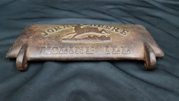 Vintage Cast Iron John Deere Tractor Tool Box Door 11 3/4" x 5 1/4 GS00737