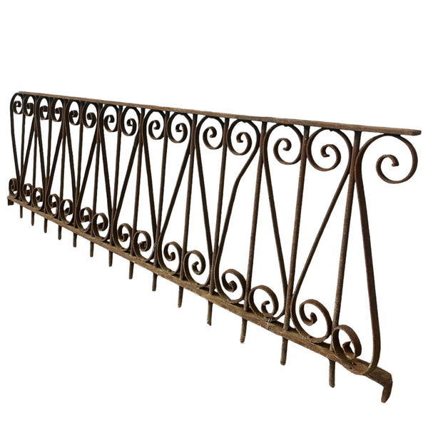 Antique Wrought Iron Garden Gate - 68" Long x 21" Tall - GA20859