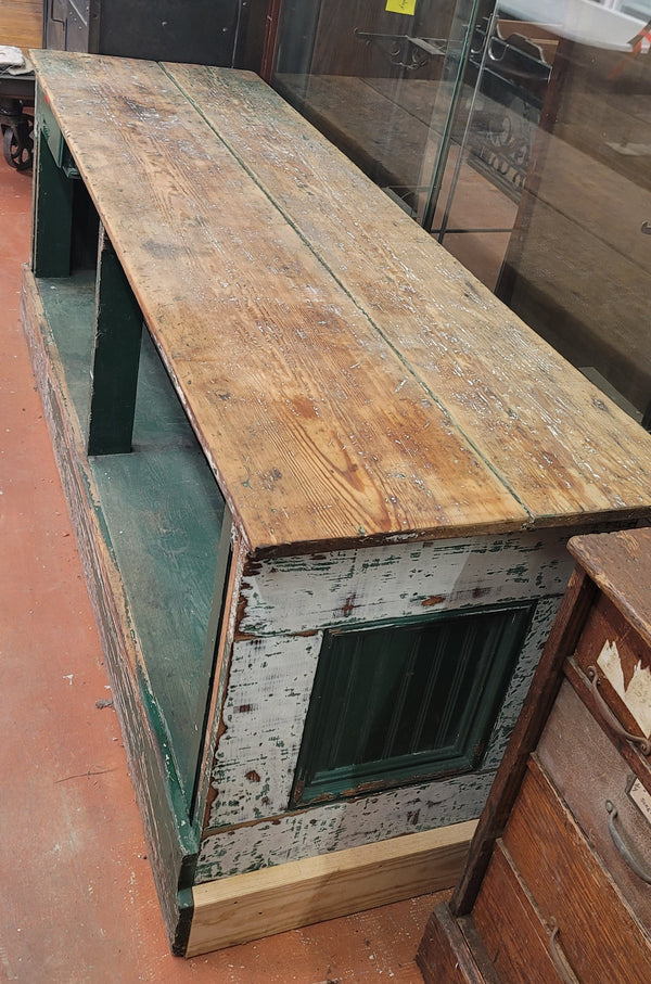 Vintage General Store Low Profile Wooden Counter 84" x 25 3/4" x 31 3/4" GS00841