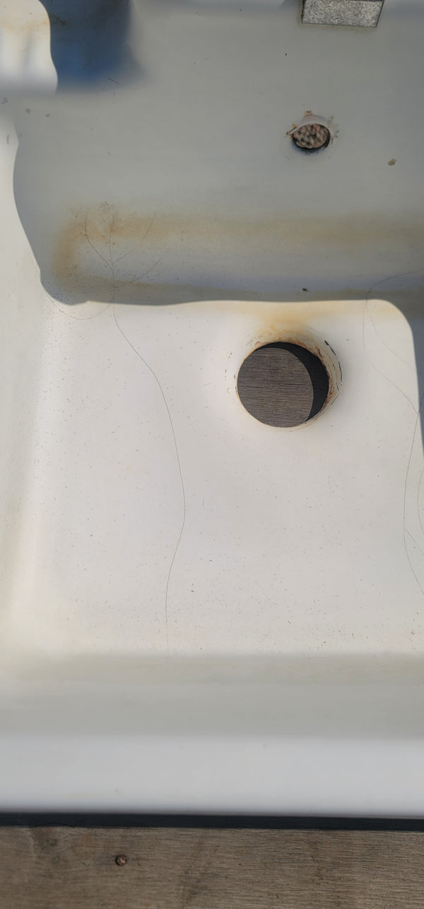 Cast Iron Farmhouse Sink w/ Double Drain Boards & More 59 5/8" x 24" GS010930