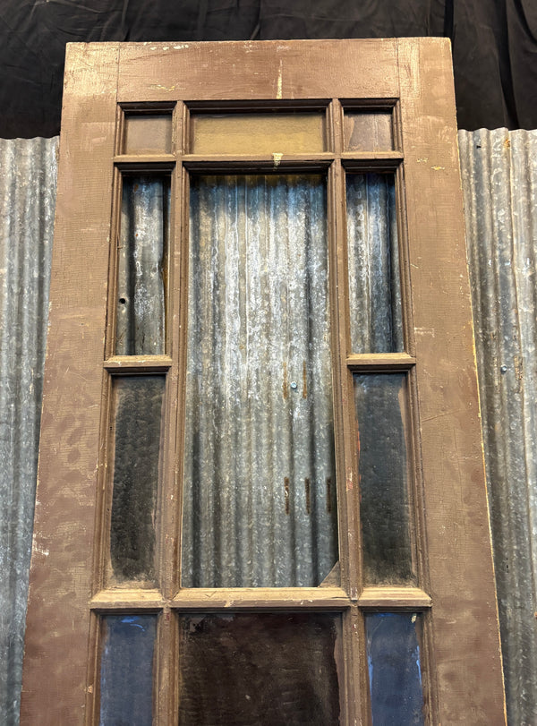 Multi-Pane Wooden Door with Stained Glass GA21547