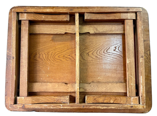 Vintage Pine Wood TV Tray w/ Collapsible Legs GA20724
