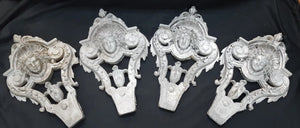 4 Victorian Cast Aluminum Decorative Garden Wall Plaques 15 1/4