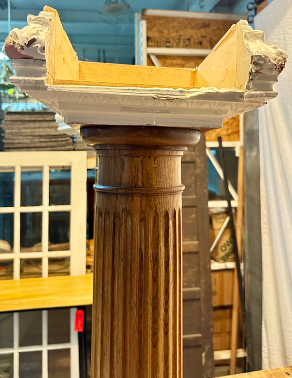 Fluted Oak Corinthian Column Pair GA20448