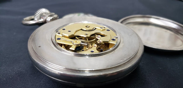 1939 Longines 3" Train Conductor Watch with Ornate Gold Filigree Hands