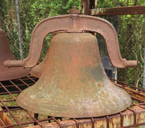 Vintage C.S. Bell Hillsboro OH #2 Cast Iron Bell w/ Top Yoke 16