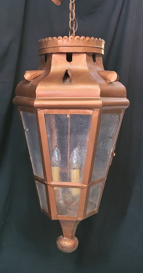 Portico Ceiling Lantern w/ Textured Seeded Glass Panels 38" x 20" GS01007