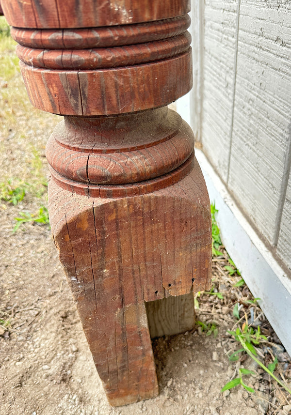 Heart Pine Newel Post w/ Flat Top GA20429