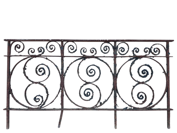 Antique Wrought Iron Gate Panel - 66" W x 34" T - GA21056