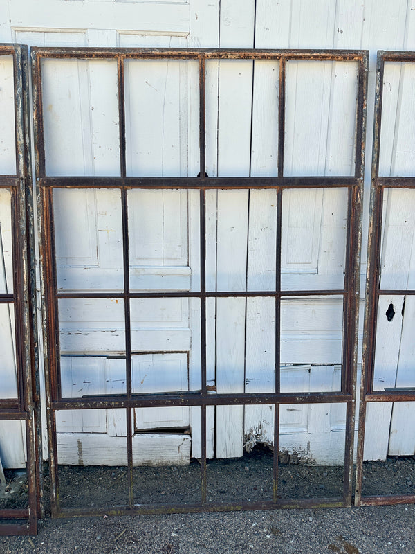 Set of 8 Industrial Steel Casement Windows w/ Swingouts - 51" x 75" - GA21014