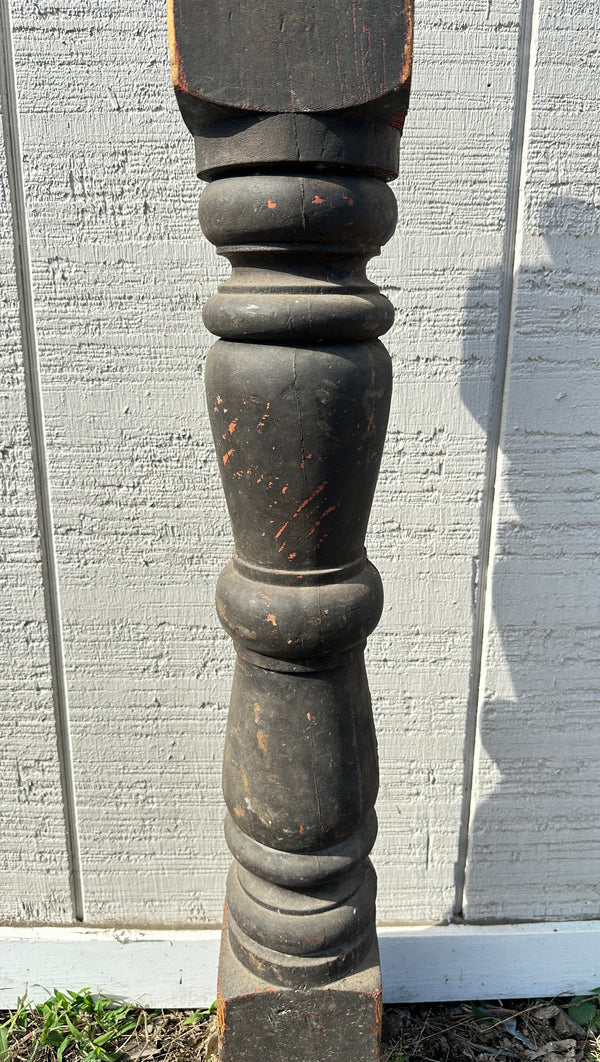 Heart Pine Wood Newel Post w/ Acorn Top GA20415