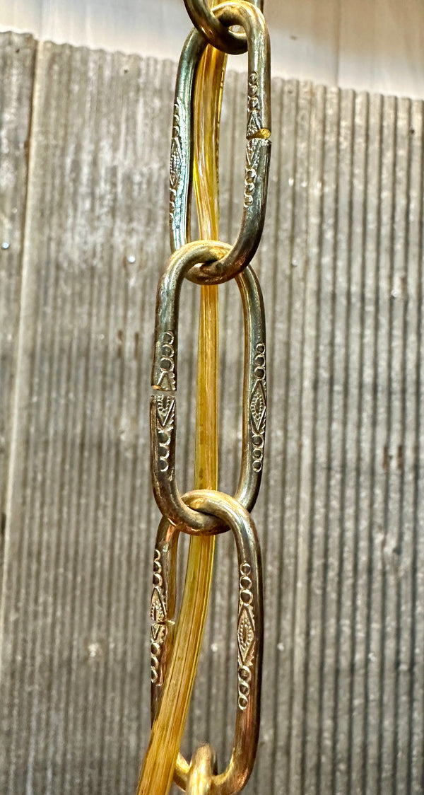 Vintage Brass 2-Arm Chandelier - 14" T x 18" W - GA21030