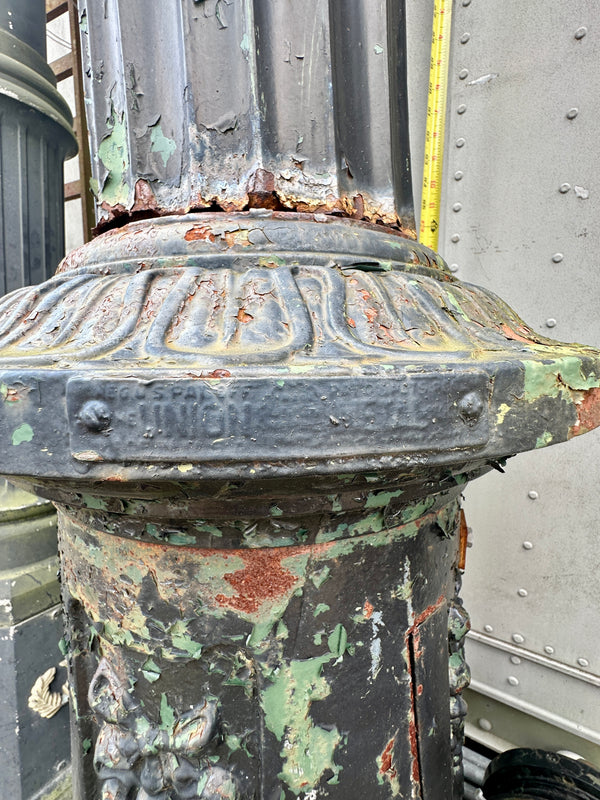 13 Ft Victorian Fluted Cast Iron Street Light Post GA20289
