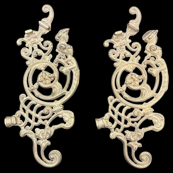 Pair of Antique Brass Chandelier Arms GA20710