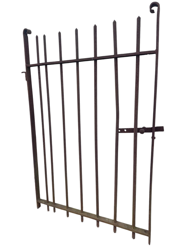 Antique Wrought Iron Entrance Gate w/ Latch - 43" W x 68" T - GA21044