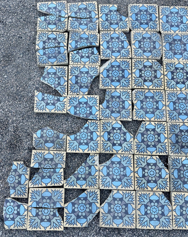 Early 20th Century Encaustic Tile Set by Boch Freres Maubeuge GA20507