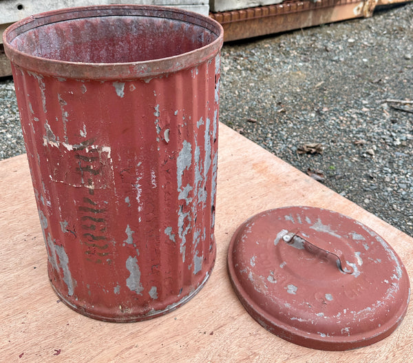Industrial Galvanized Steel Trash Cans w/ Lids - 23 Available - GA20792