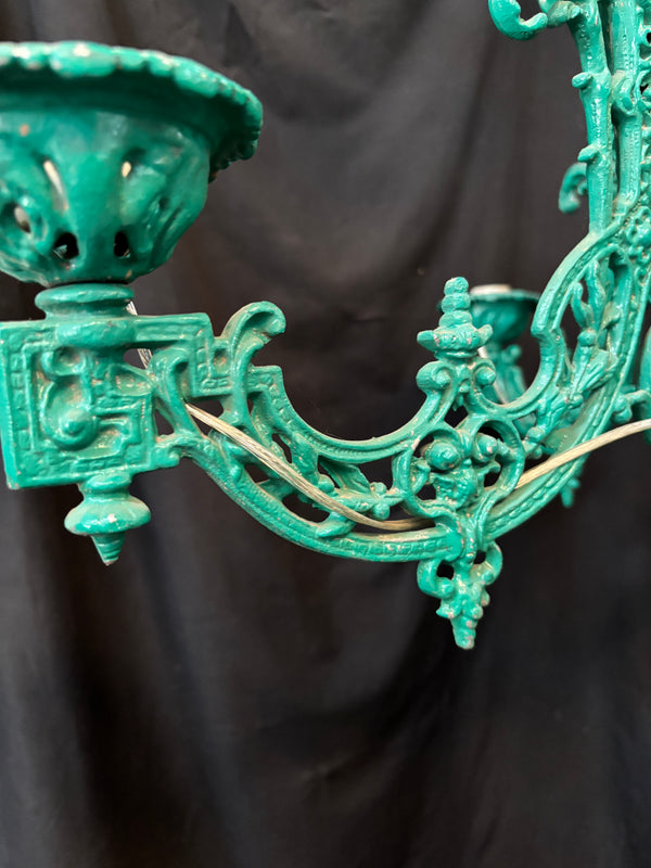 Custom Made 4-Globe Chandelier Made from Antique Wall Sconces GA21160