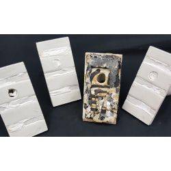 2 Pair of Porcelain Towel Bar Bracket Holder Mounts GA 2