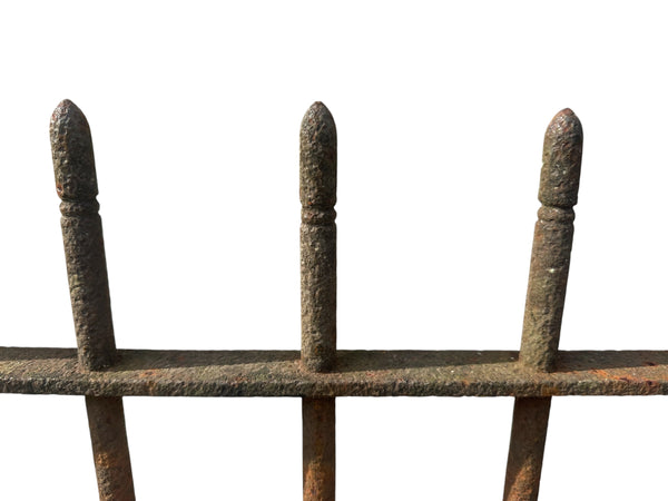 12+ Ft of Antique Wrought Iron Picket Fencing GA21004