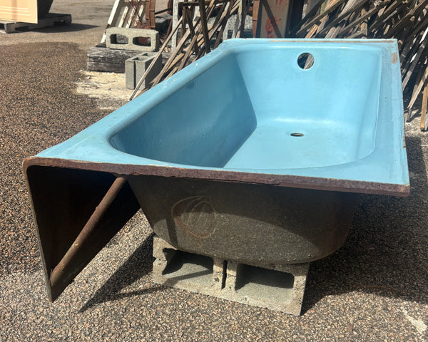 Cast Iron Porcelain Surfaced Blue Cast Iron Tub GA21441