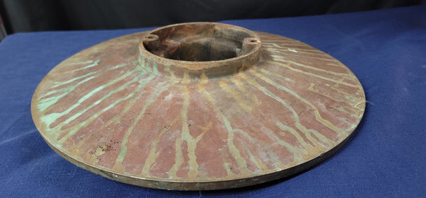 Rare Large Art Deco Solid Bronze Building Pediment 16" Round GS00912