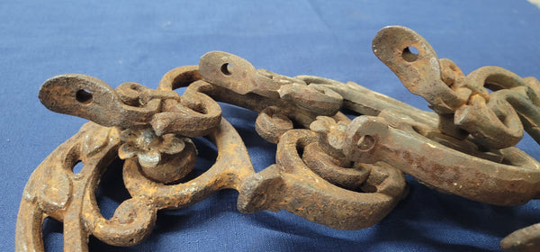 2 Pairs of Vintage Ornate Cast Iron Urn Handles 8 1/2" x 5" x 2" GA20119